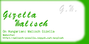 gizella walisch business card